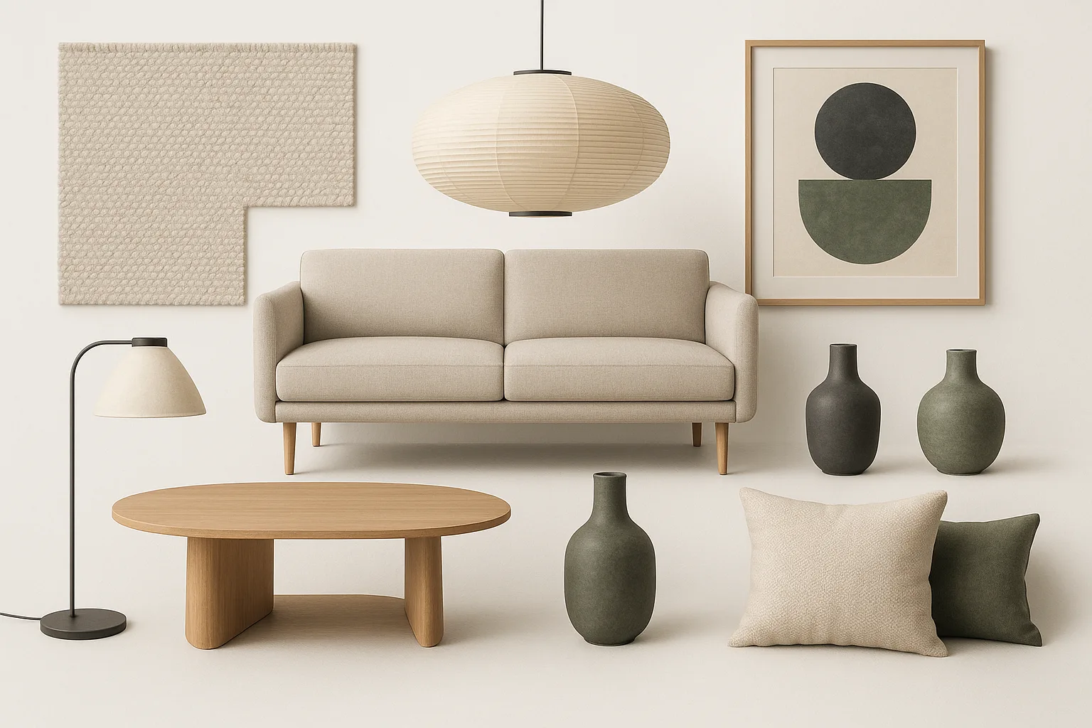 Japandi furniture mood board 1