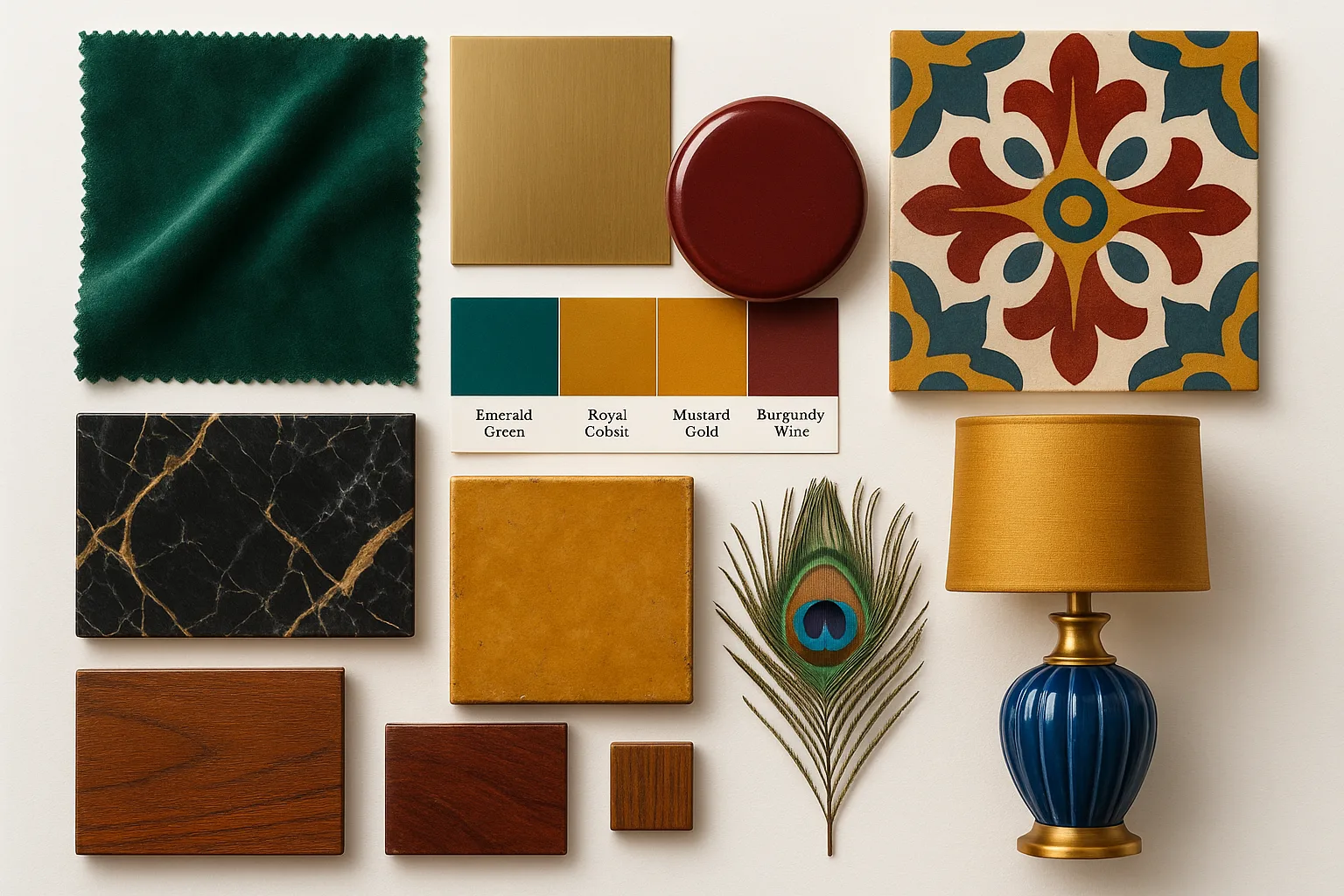 Maximalism materials mood board 2