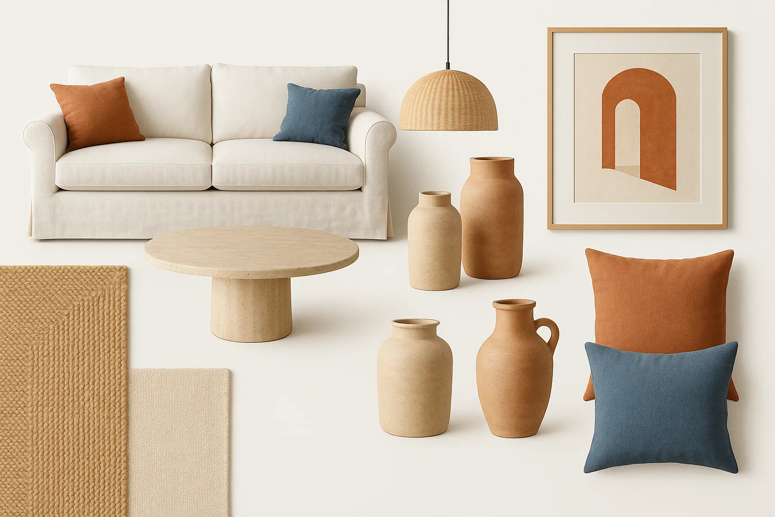 Modern Mediterranean furniture mood board 1